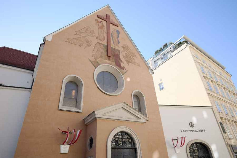 The capuchin church from outside in daylight